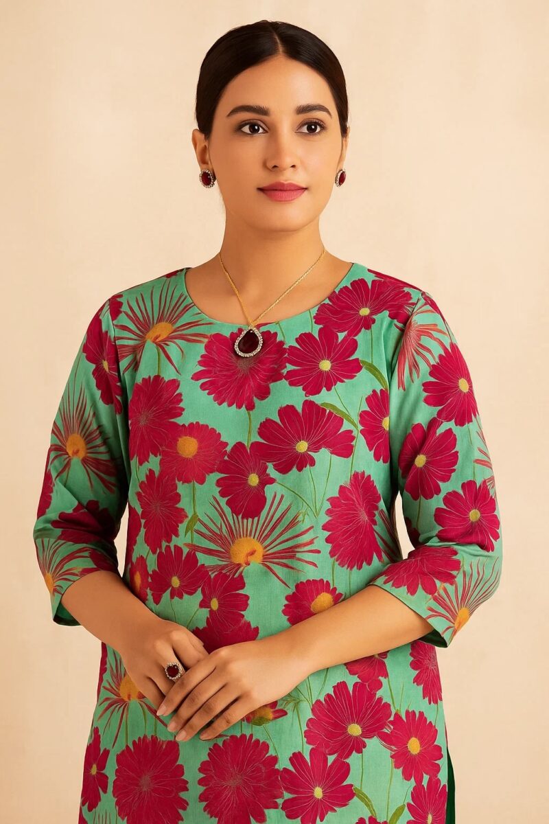 Ruby Flora – 2-Piece Unstitched Printed Set - Image 2