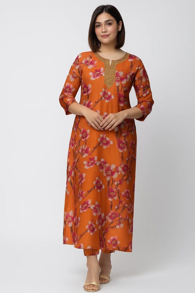 Sunset Glow – 2-Piece Unstitched Printed Set - Image 3