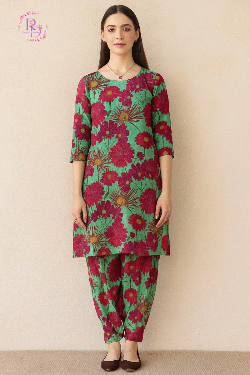 Ruby Flora – 2-Piece Unstitched Printed Set
